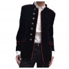 Men Gothic Steampunk VTG Solid Velvet Jacket Handmade Goth Jacket 